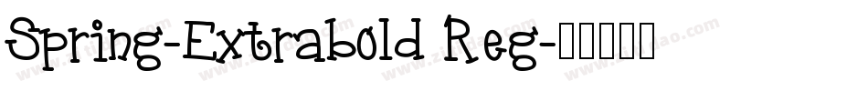 Spring-Extrabold Reg字体转换